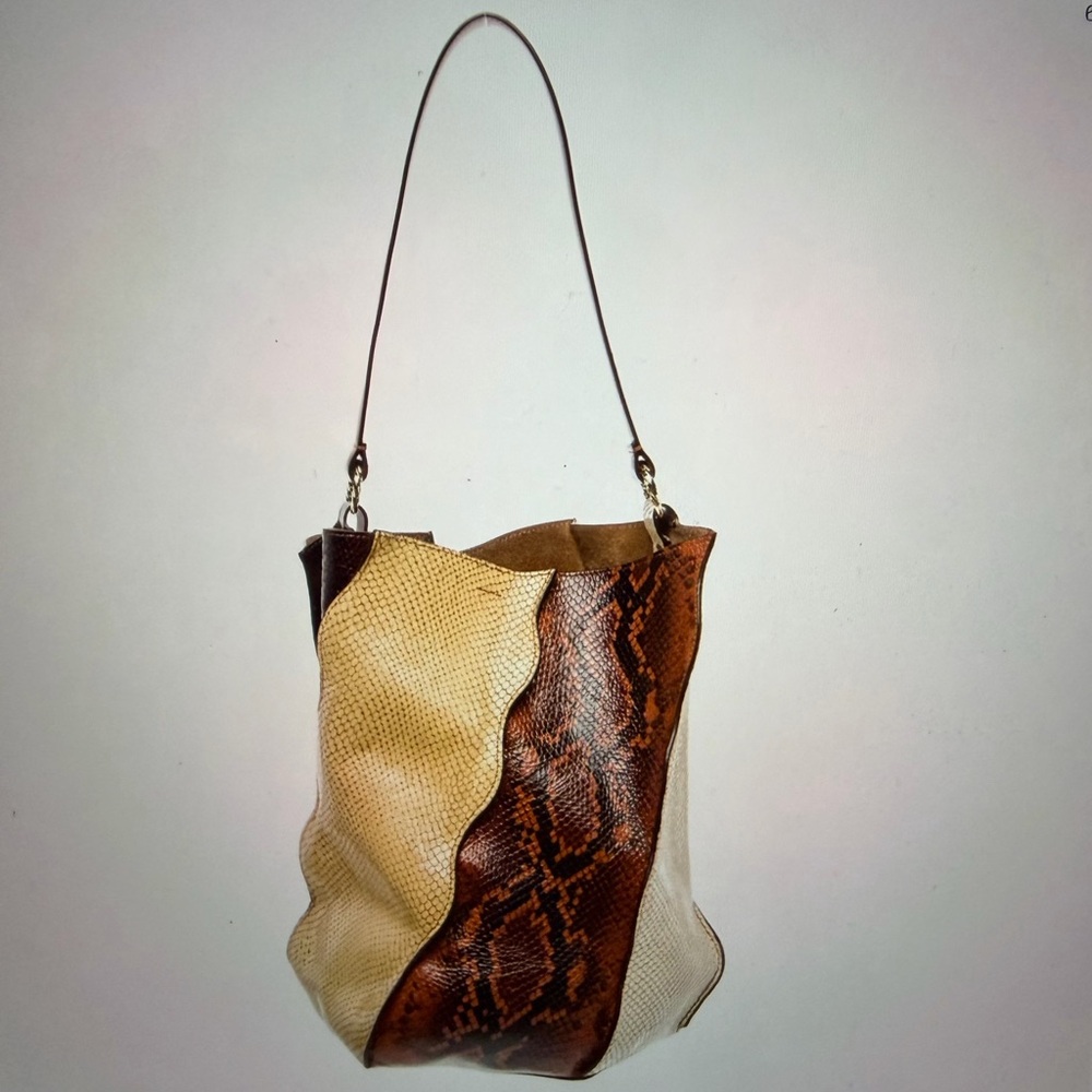ISO Ulla Johnson Adria Pleated Wave bag in python
